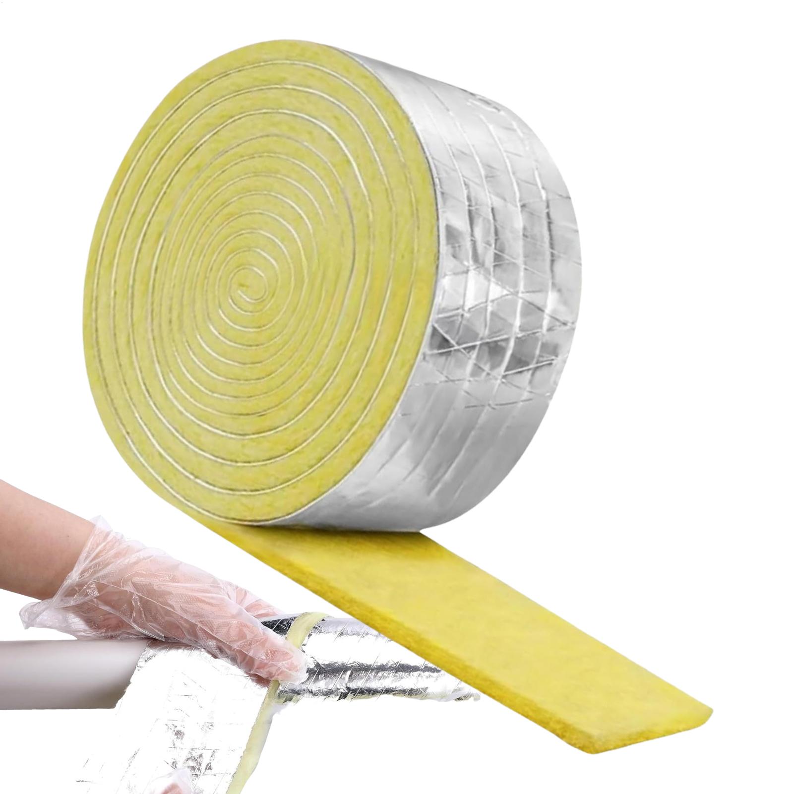 冬の屋外水道管不凍ストリップ箔押しバックグラスファイバーパイプ断熱ラップ屋外屋内パイプ用