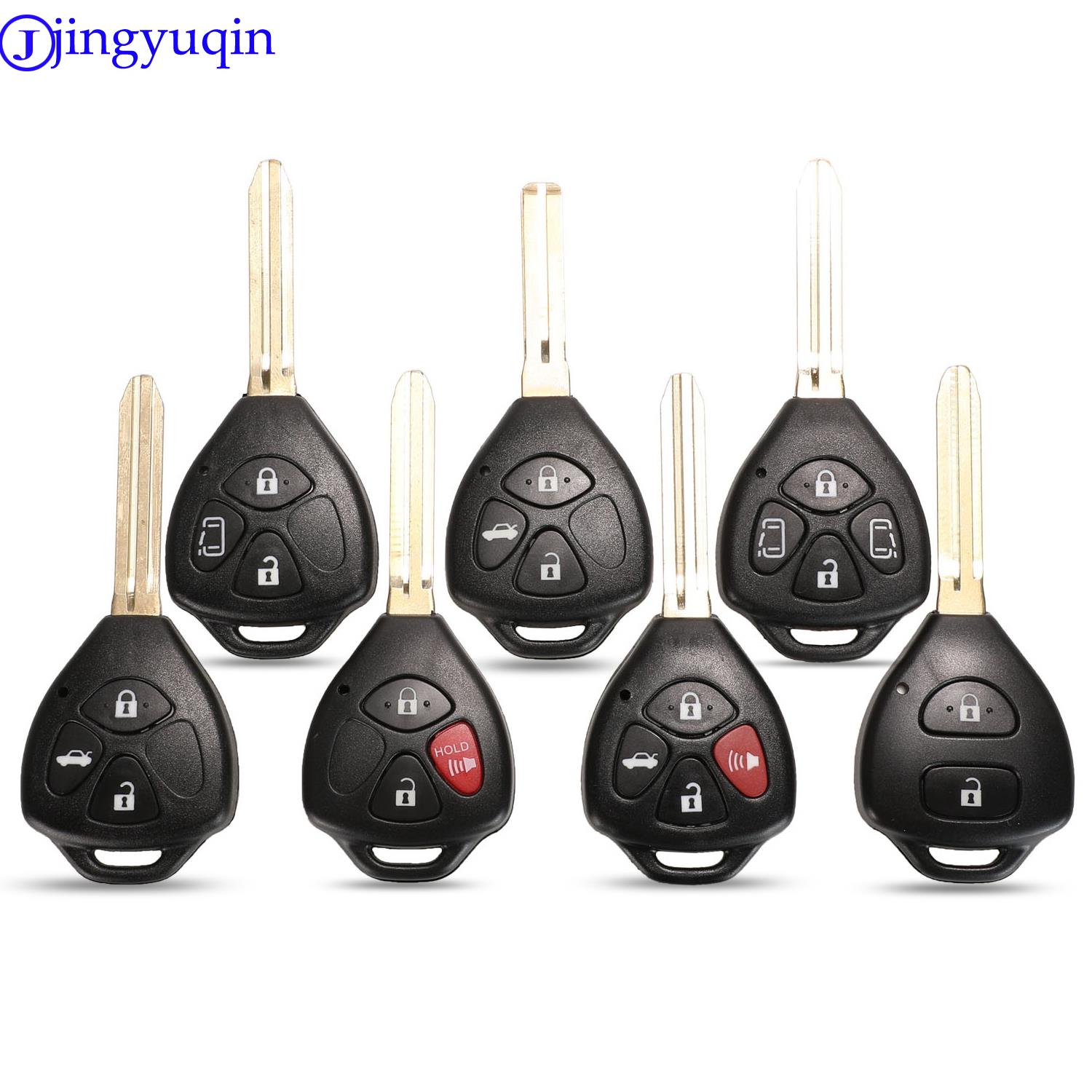Jingyuqin 10 p リモート車のキーシェルケースカバー Fob トヨタカムリアバロンカローラマトリックス Rav4 ヴェンザヤリス