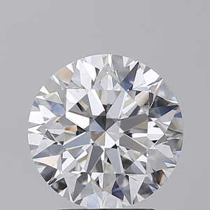 20.00-carat round brilliant-cut lab-grown diamond, VVS2/E grade, EX cut and polish, 63.4% depth of cut, suitable for an engagement ring
