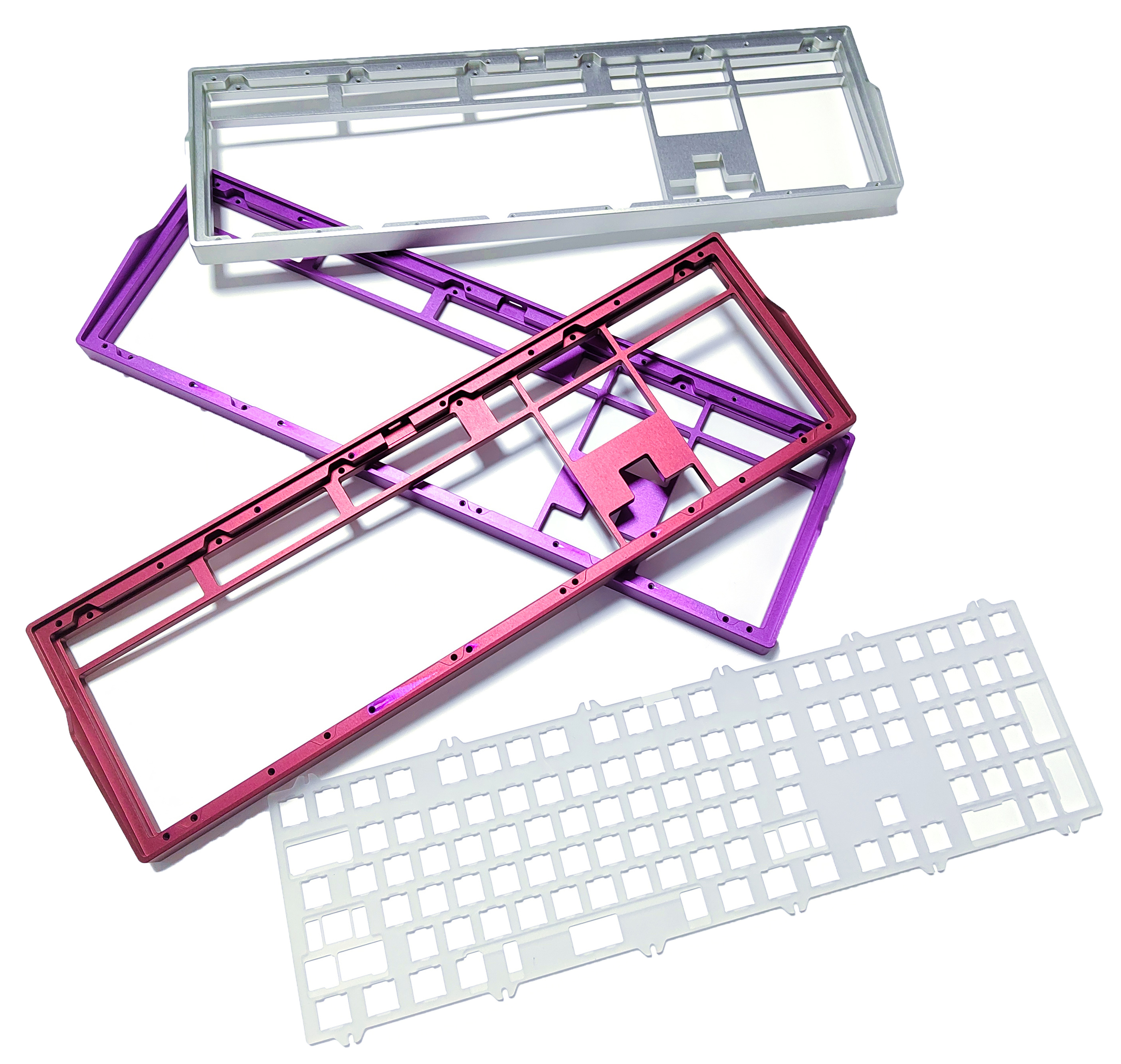 カスタム CNC キーボードメカニカルキーボードコンピュータアクセサリー Oem 金属部品陽極酸化カスタムカラー CNC ハウジング