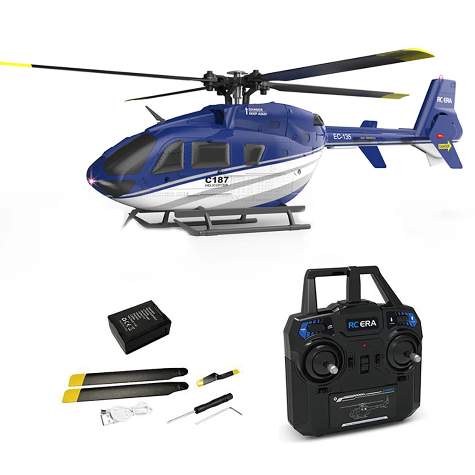 RC ERA C187 EC135 スケール 4CH RC ヘリコプター ジャイロスコープ安定化高度保持 2.4 グラムリモコン航空機モデル
