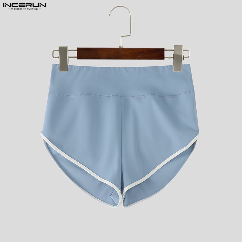 INCERUN メンズショーツパッチワーク弾性ウエストジョガーカジュアルメンズボトムス夏のトレーニング 2026 ストリートストレッチショーツ男性のための
