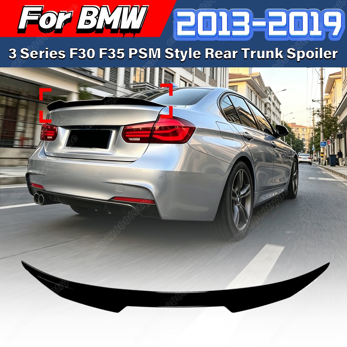 BMW 3 シリーズ F30 F35 2013 2014 2015 2016 2017 2018 2019 自動車 PSM スタイルリアトランクスポイラーウイングボディ修正キット