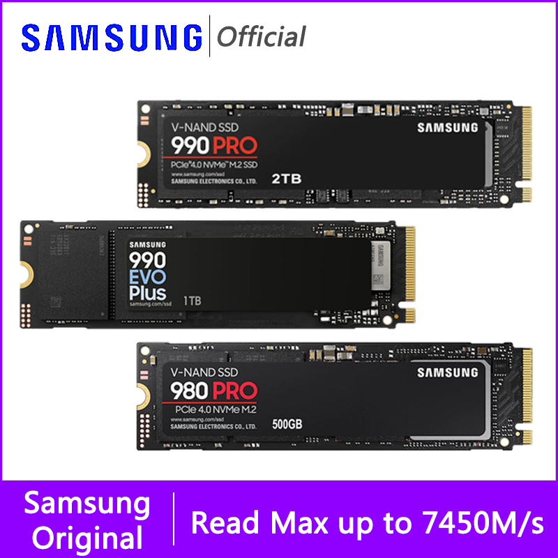 SAMSUNG 990 プロ M.2 SSD M2 1TB 2TB 4T PCIe Gen 4.0 x4、NVMe™ 2.0 HDD ハードドライブ 990 Evo Plus SSD ソリッドステート M.2 2280 ラップトップ用
