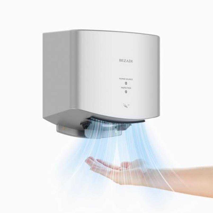 高速ハンドドライヤー自動ホットコールドエアフロー、1250W 110V壁掛けハンドドライヤー家庭用バスルーム用、コンパクトな商業用ハンド