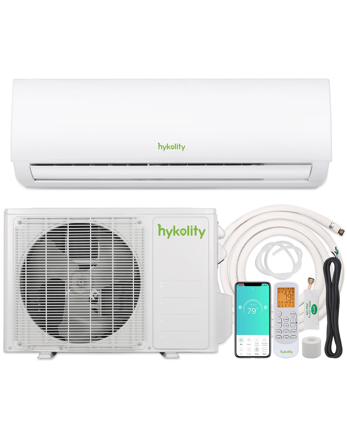 Wi-Fi 対応 9,000 BTU ミニ スプリット エアコン