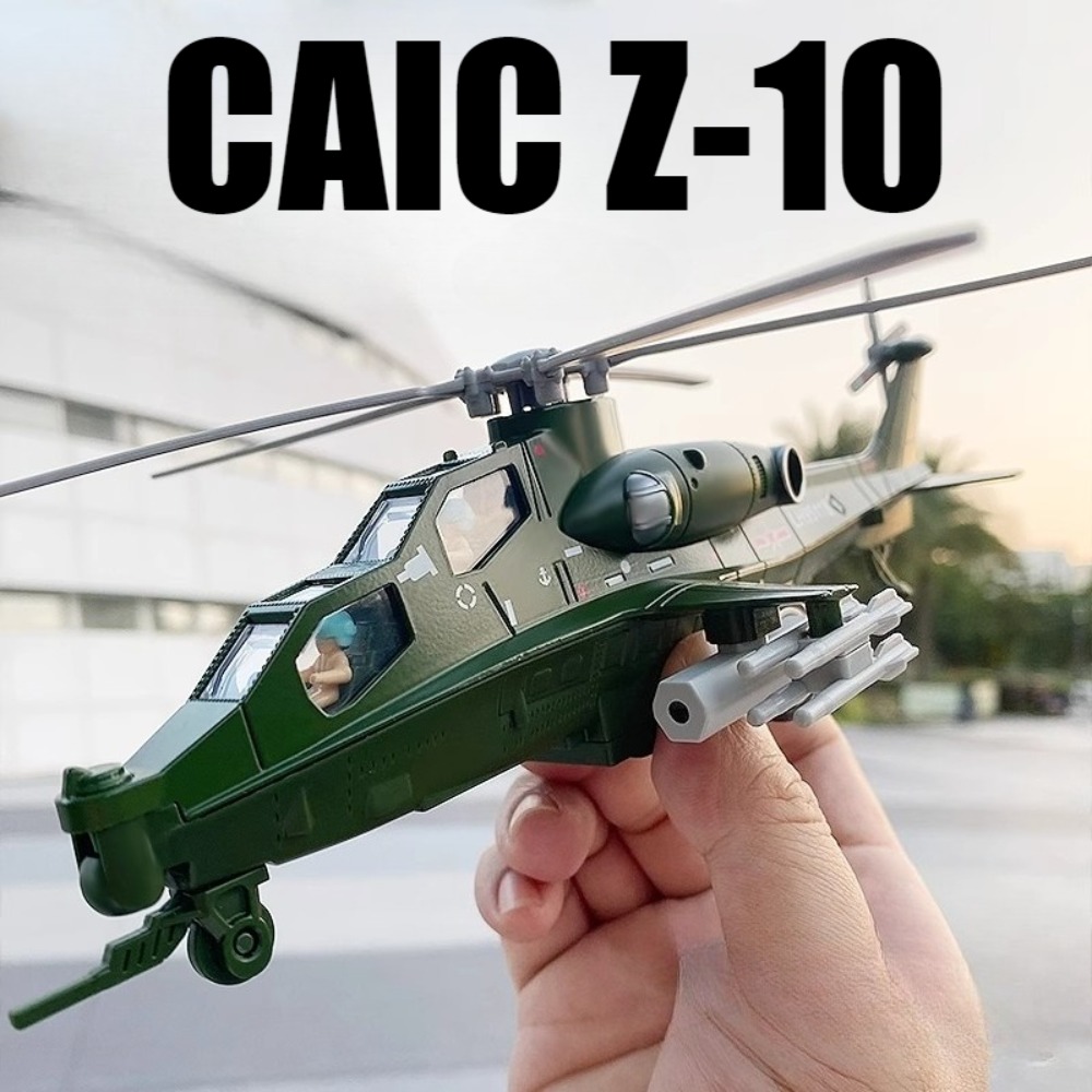 25 センチメートル CAIC Z-10 飛行機おもちゃモデルサウンドライトプルバック戦闘機モデル模擬軍事おもちゃ男の子の装飾品ギフト