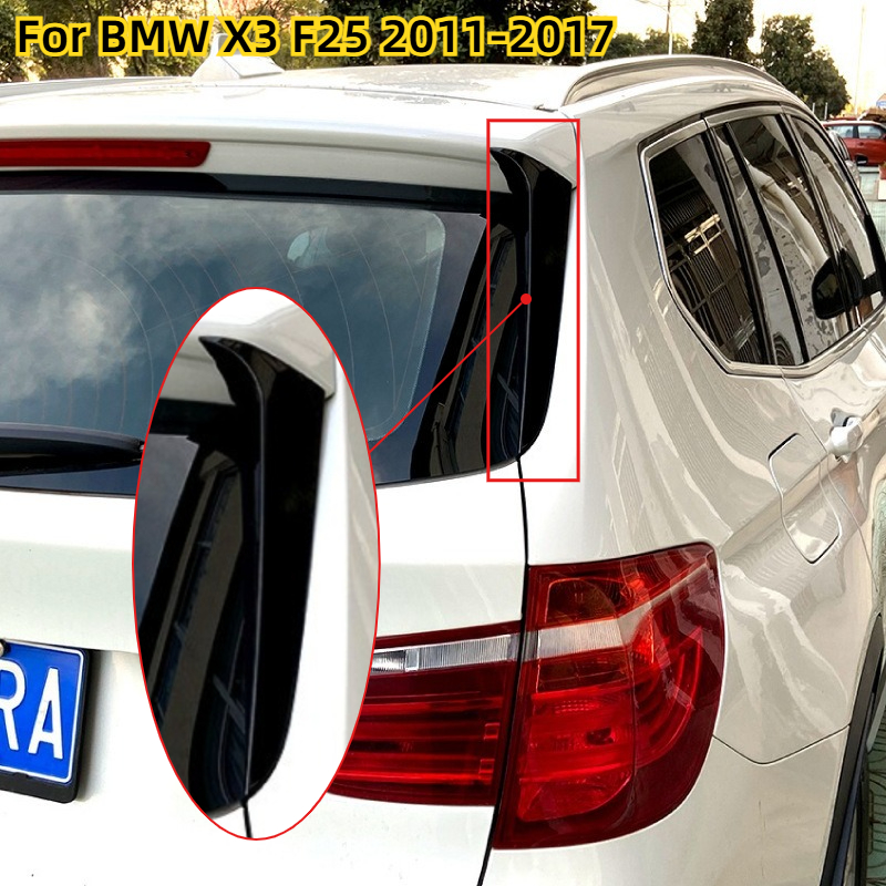 Bmw X3 F25 2011-2017 車のリアウィンドウサイドスポイラーウイングトリムステッカー自動尾翼外装スタイリングアクセサリー