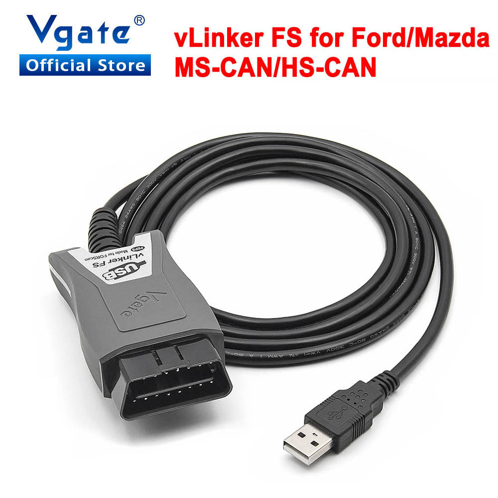 Vgate vLinker FS ELM327 フォード FORScan HS/MS-CAN ELM 327 OBD 2 OBD2 車の診断スキャナインターフェイスツール OBDII マツダ