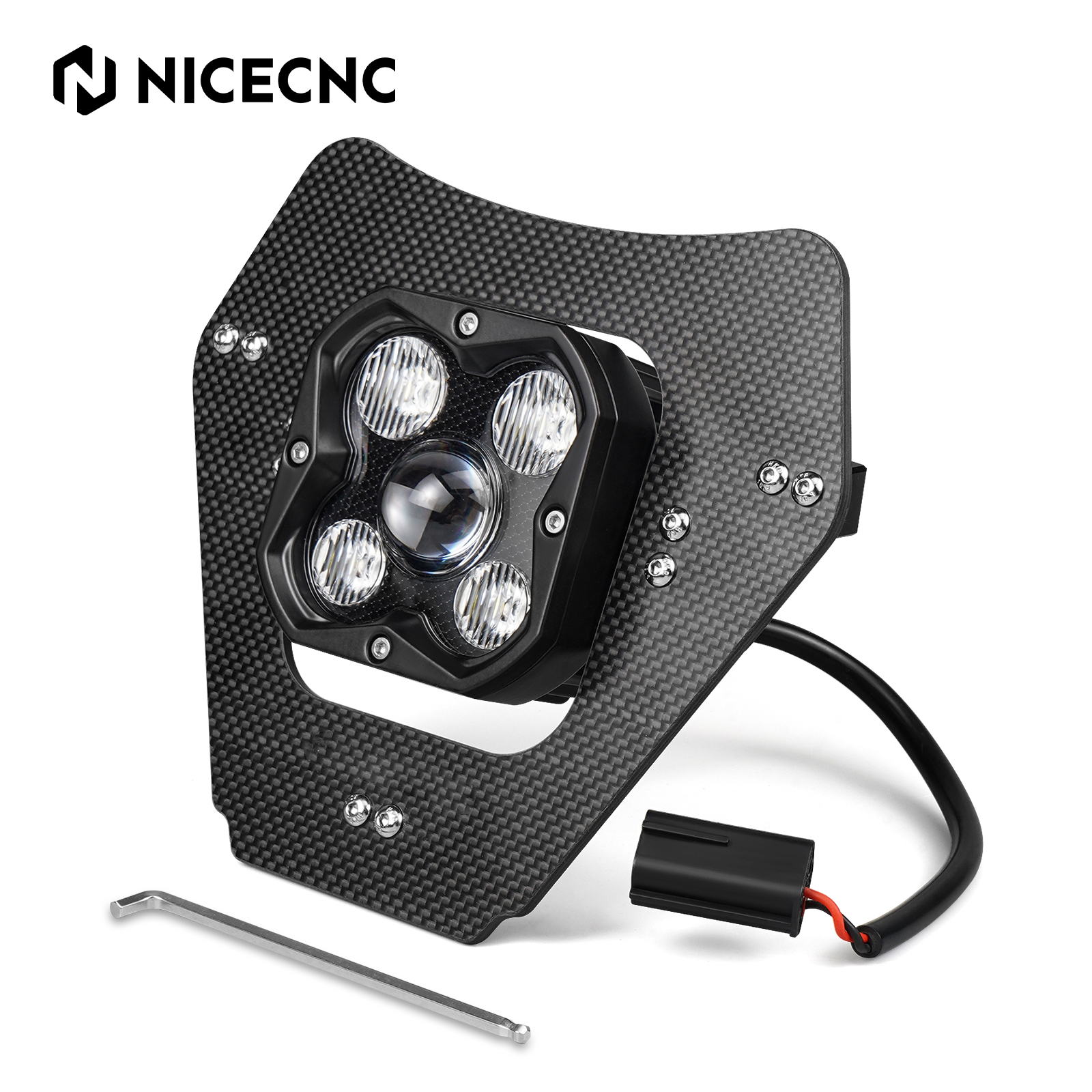 NICECNC 3500LM 6000K LED ランプヘッドライト KTM 150-500 EXC EXCF XCW XCF-W XW-F 2024-2025 250 300 400 450 オートバイアクセサリー