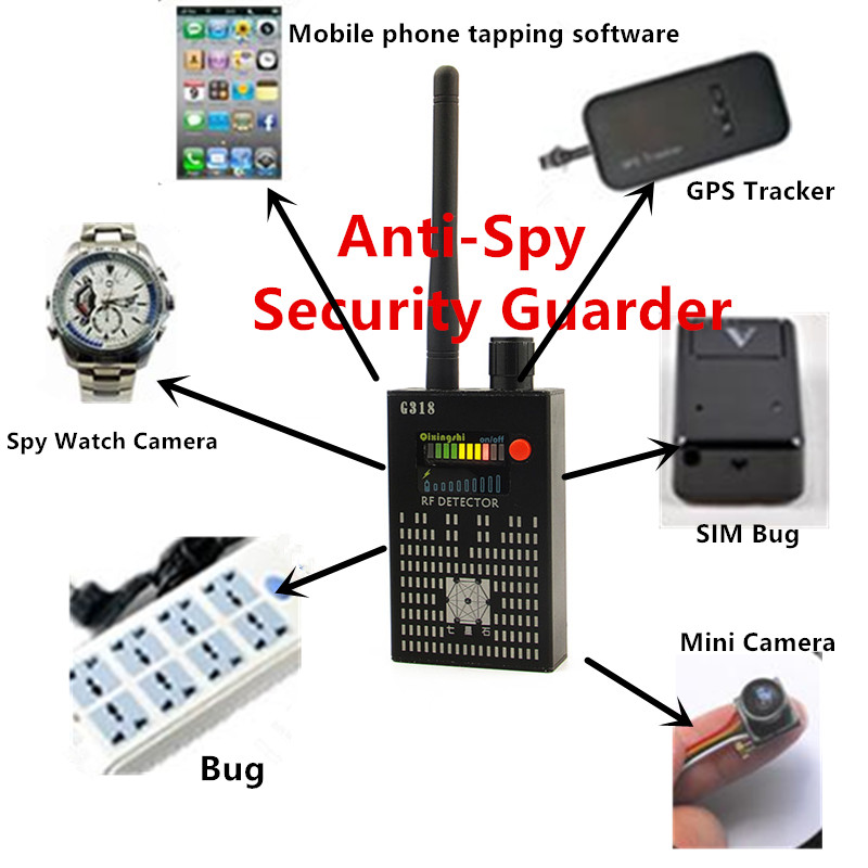 最高の 1MHz-8000MHz ワイヤレス信号検出器電波 WiFi 盗聴器カメラフルレンジ RF 検出器 G318