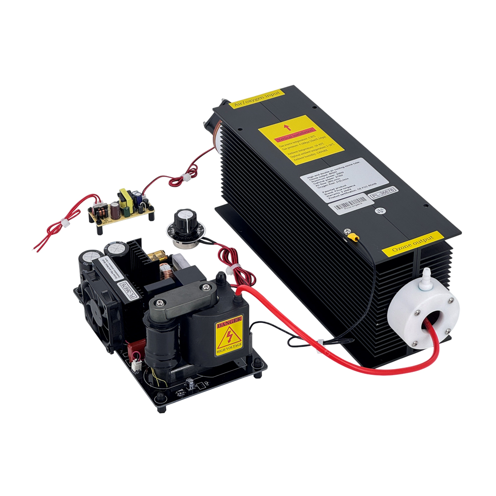 High-end 40g/h 300w 10khz adjustable black quartz tube double air cooling ozone generator kit newest ozone water purifier