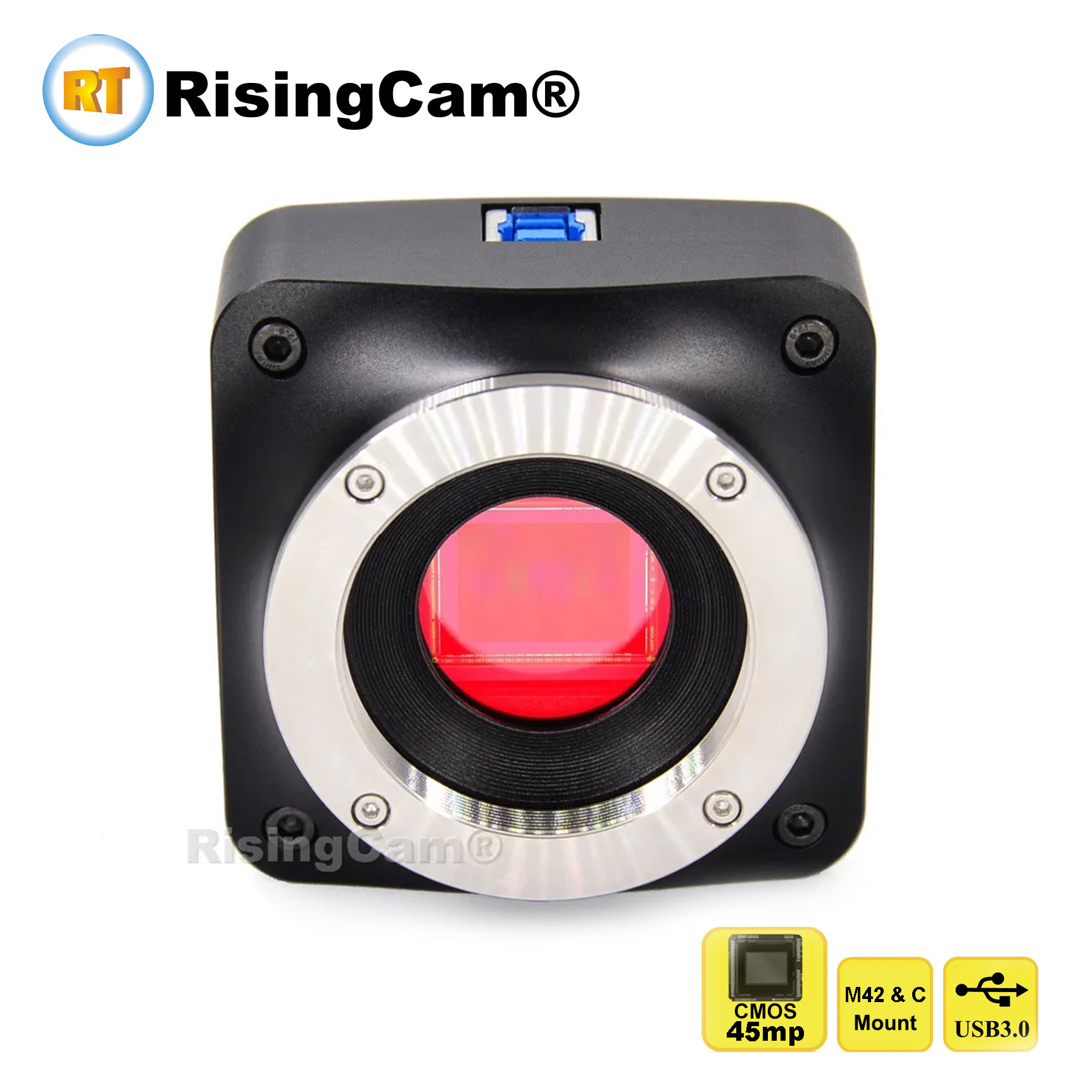 RisingCam 高解像度 45mp imx294 1.4 インチ CMOS センサー USB3.0 デジタル顕微鏡カメラ三眼明視野顕微鏡用