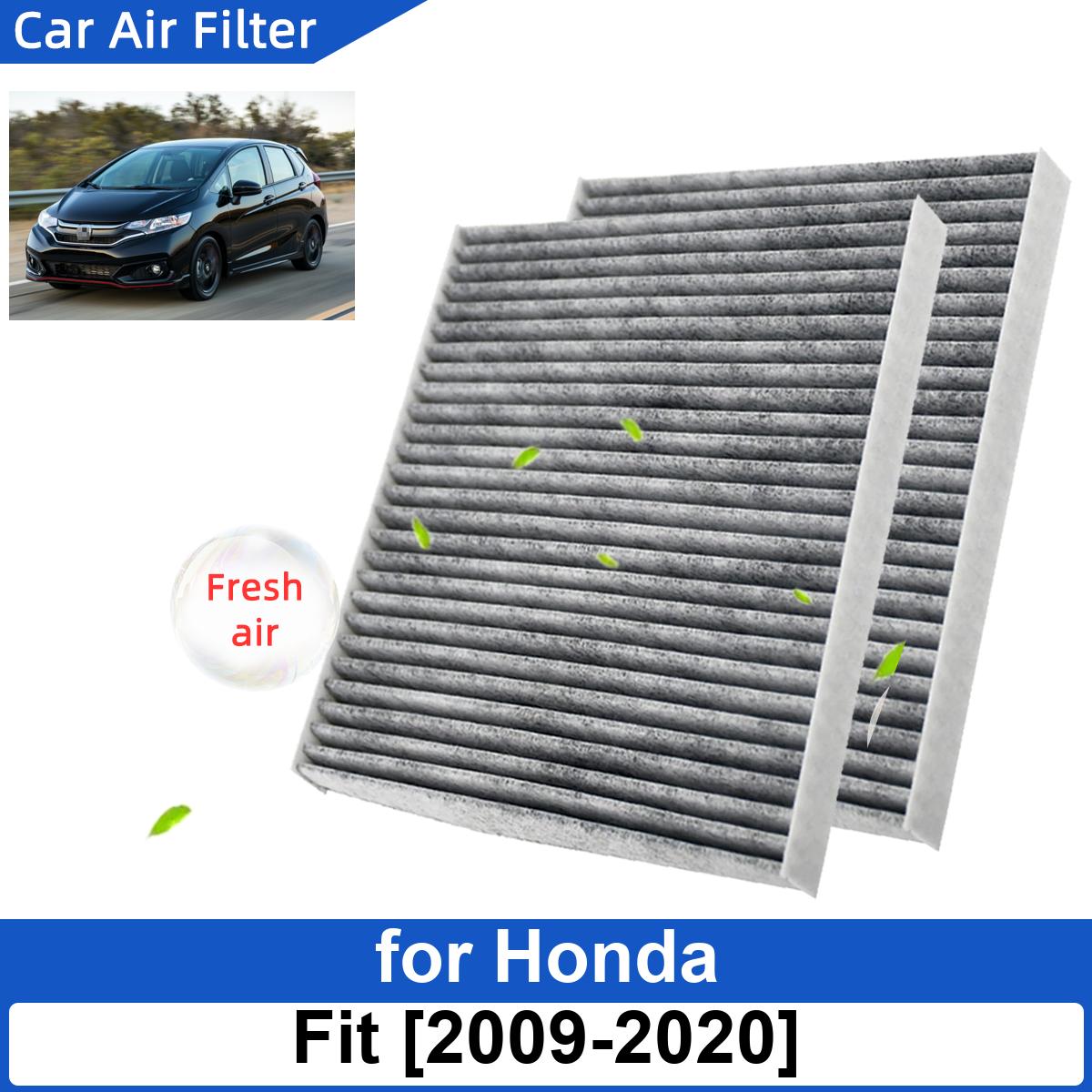 車のエアフィルターホンダフィット 2009-2020 カーボンファイバーキャビンオートフィルター 80291-T5R-A01 80291-TF0-405 80291-TF0-E01 CF11182