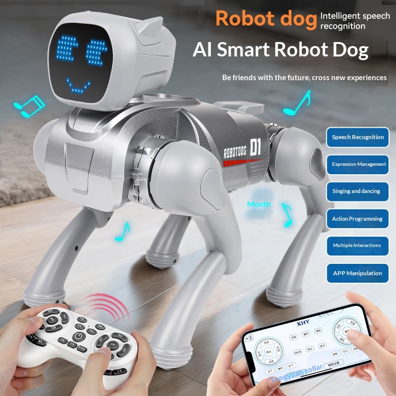 ロボット犬 RoboDog D1 音声制御アプリリモコンプログラマブルインタラクティブ電子玩具音声認識子供のためのギフト