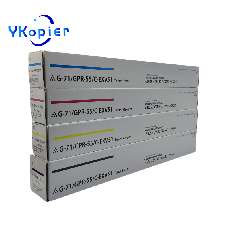 NPG71 GPR55 CEXV51 ブラック 400 グラム CMY 240 グラムトナーカートリッジキヤノン IR ADV C5560 C5550 C5540 C5535 C5760i C5750i C5740i C5735i