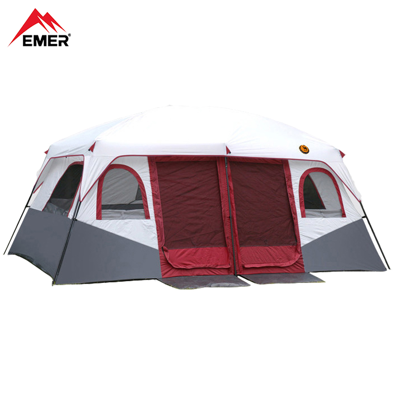 EMER 2 ベッドルームと 1 リビングルーム多人用キャンプテント屋外旅行テント大スペース家族防水ビーチ外出テント