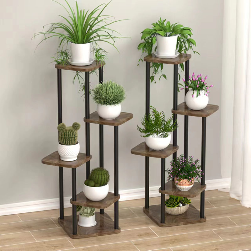 植物スタンド花用スタンド木製収納棚4/5/6段花棚プランターラック屋内ディスプレイスタンド複数の植木鉢