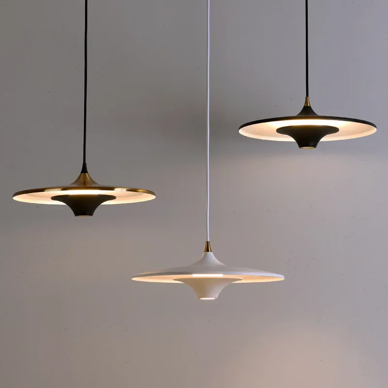 ミニマリスト北欧レストラン LED シャンデリアダイニングテーブルランプ 1 ヘッド UFO ベッドサイドバー寝室の家の装飾屋内照明