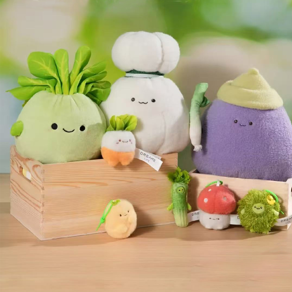 愛らしい野菜のぬいぐるみ セロリ、ニンジン、キノコ、カボチャ、ブロッコリー、ニンニク、ナス、ジャガイモのぬいぐるみ