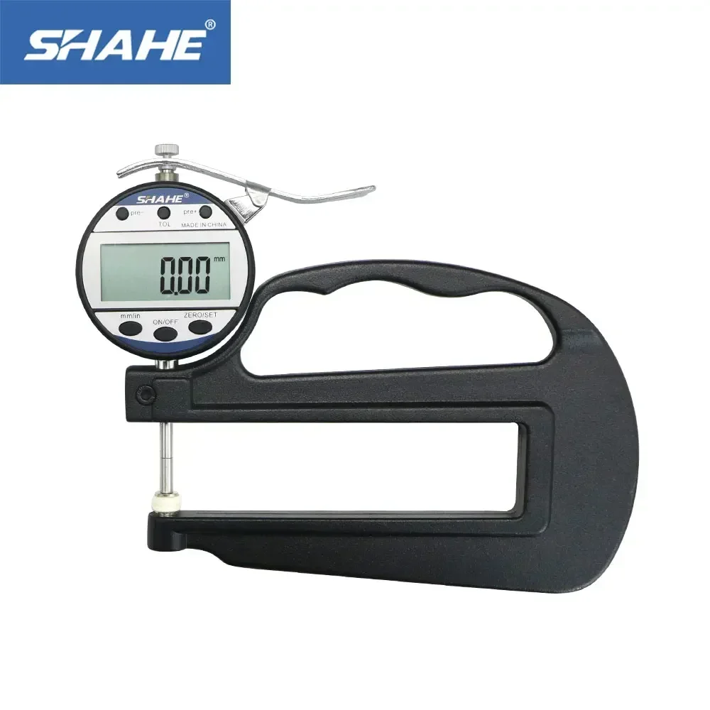 SHAHE 0-10/25 ミリメートル 0.01 ミリメートル電子革厚さ測定ツール厚さ計紙厚さゲージ