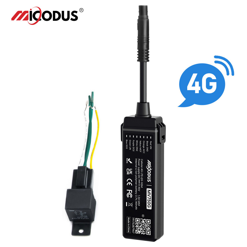 IP67 防水 4 グラム車の Gps トラッカー盗難防止エンジンカットオフオートバイ追跡装置 MiCODUS MV750G