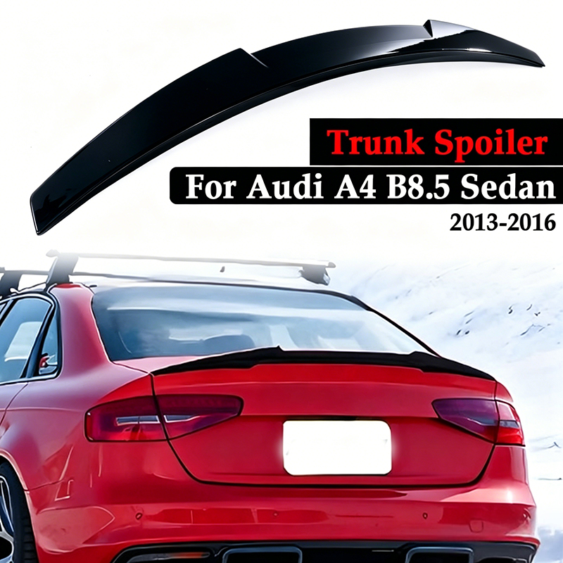 アウディ A4 B8.5 4 ドア 2013-2016 M4 S4 スタイル ABS 材料光沢のある黒のリアトランクトランクリッド車のスポイラー翼チューニングアクセサリー