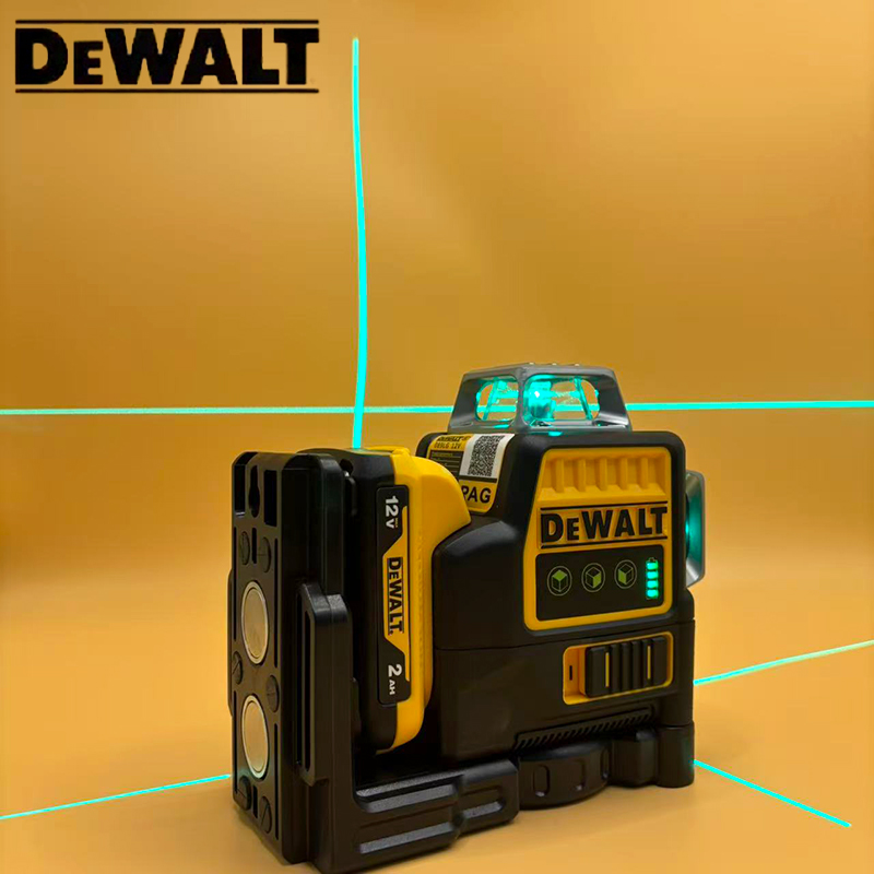 DEWALT DW089LG 12V レーザー水平 12 ライン 3 面 * 360 度緑色光セルフレベリング垂直クロスラインツールドリル
