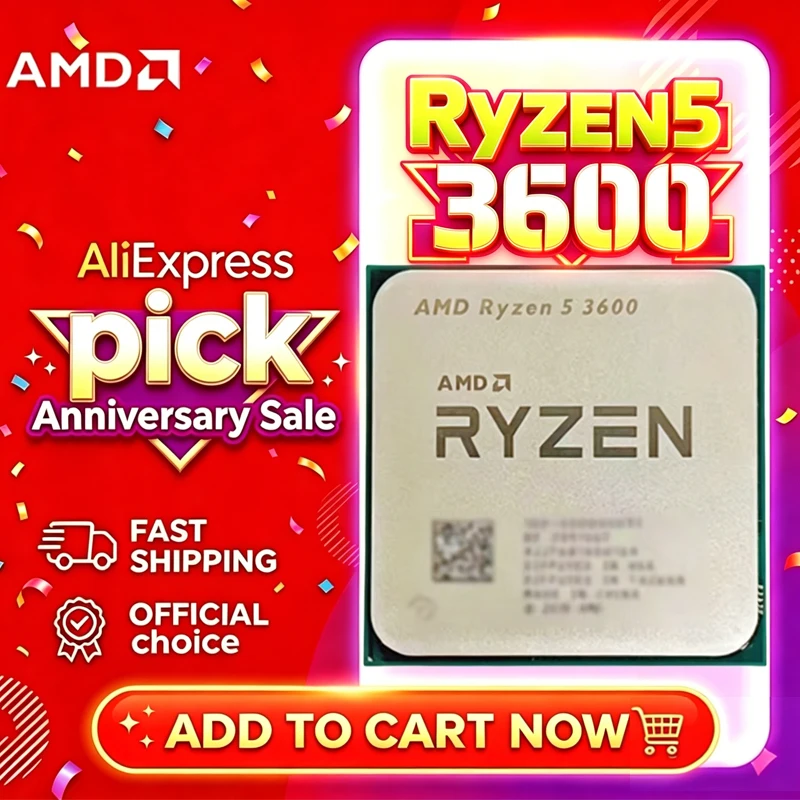 AMD R5 3600 マティスアーキテクチャプロセッサ PCIe4.0 DDR4 サポート予算ゲームマルチタスクビデオ編集ソケット AM4