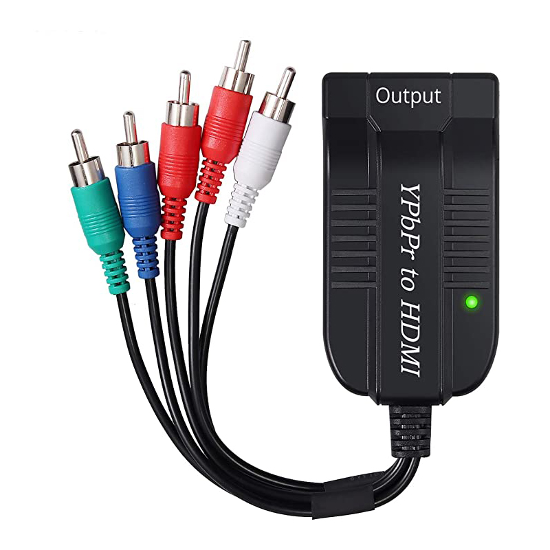 コンポーネント to HDMI コンバーターサポート 1080P オス YPBPR RGB R/L オーディオ to HDMI 1.3 アダプター 5RCA to HDMI (USB ケーブル付き)