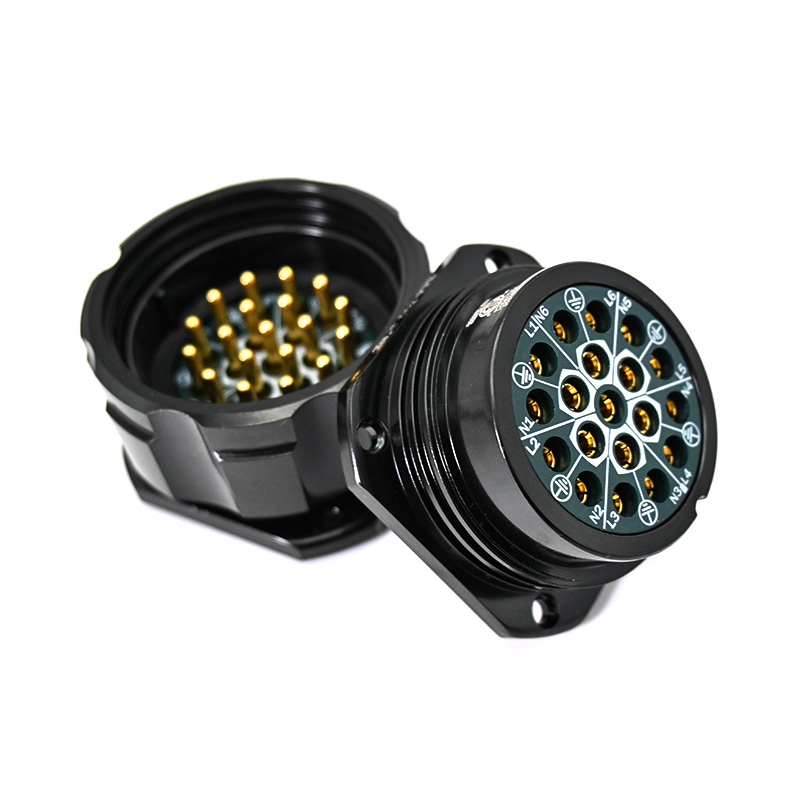 19 ピン Soca メスオスパネルマウントコネクタ Socapex 互換溶接機タイプのシャーシソケット電気主電源ディストロ用