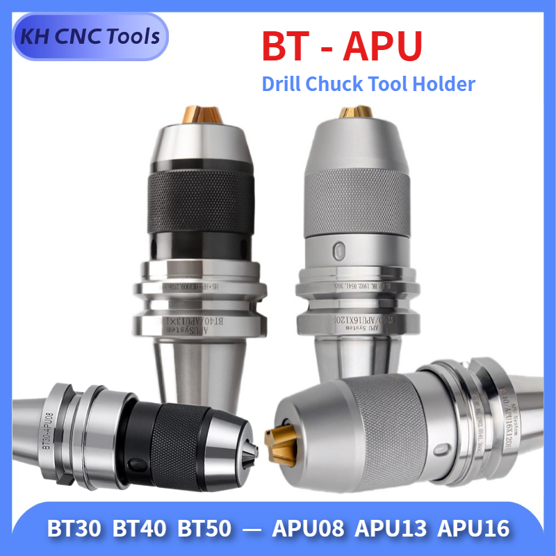 セルフロック式ドリルチャックツールホルダー BT30/40/50-APU08/13/16 一体型旋盤 セルフ締め付け式ドリルチャックツールホルダー 自動