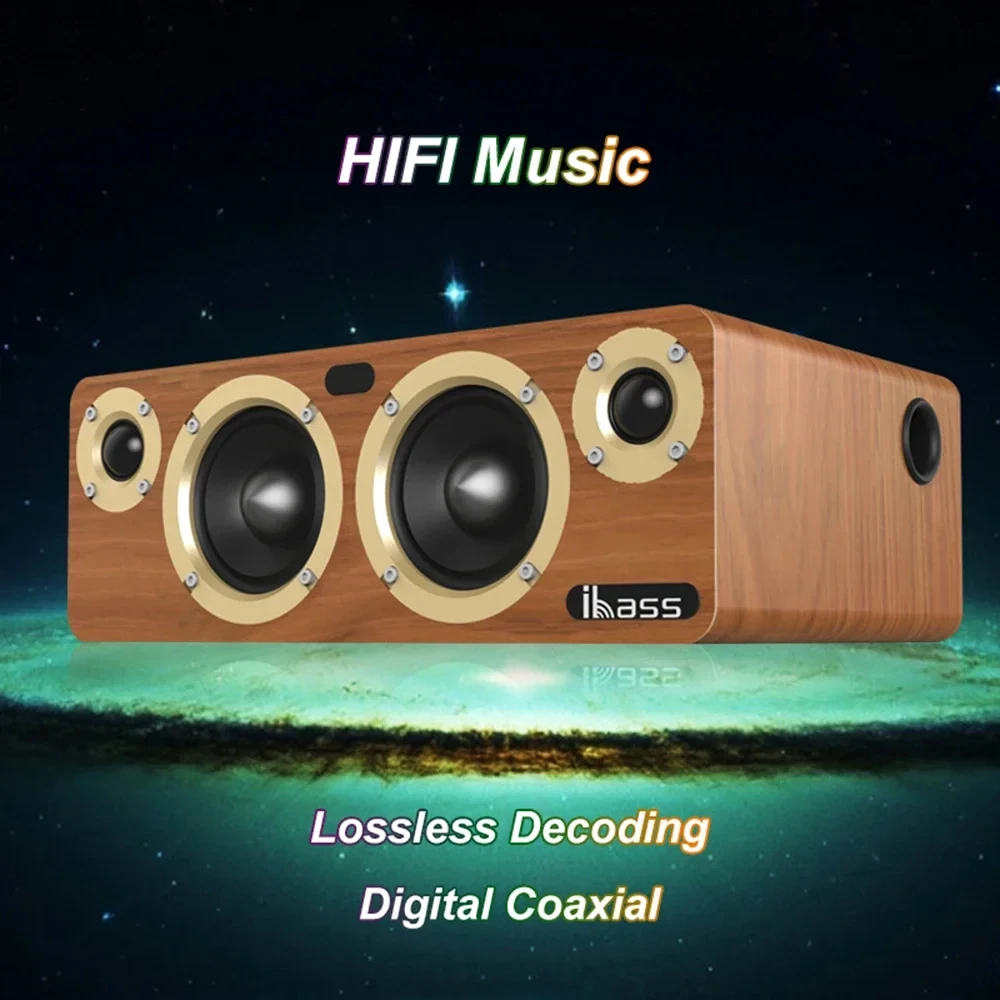 ハイパワーワイヤレス Bluetooth スピーカー木製デスクトップサブウーファーホームカラオケシステム衝撃的なロスレス HiFi サラウンド音楽プレーヤー