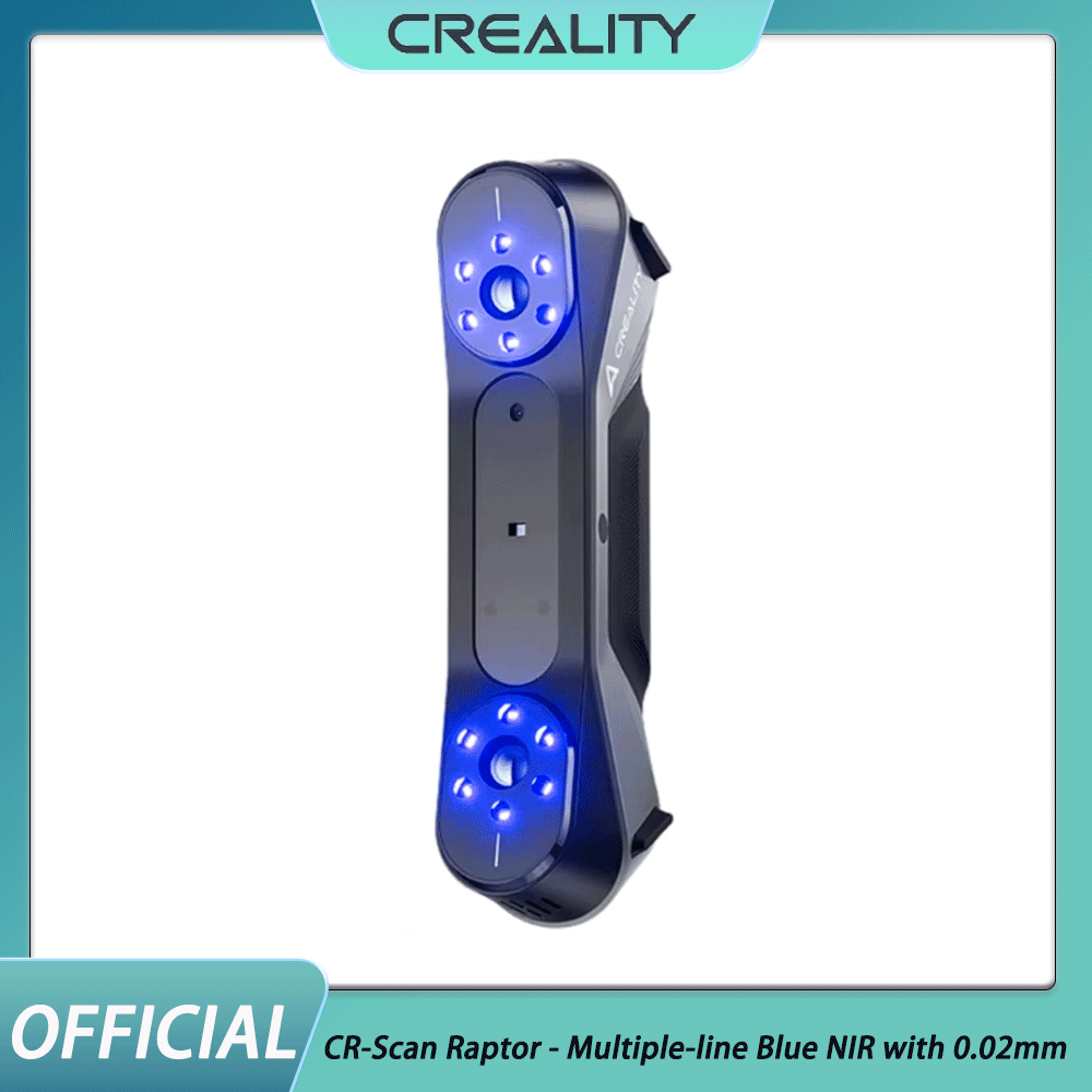 Creality 3D スキャナー CR-Scan Raptor - 0.02mm 精度のマルチライン ブルー NIR 60FPS 手ぶれ補正トラッキング 24 ビット カラー スキャナー