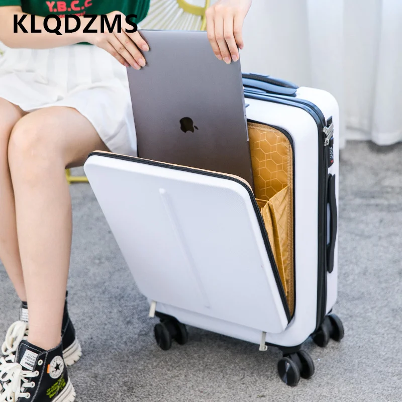 KLQDZMS 20 インチ機内持ち込み旅行荷物フロントオープニング搭乗ケース充電トロリーケース多機能 24 インチキャビンスーツケース