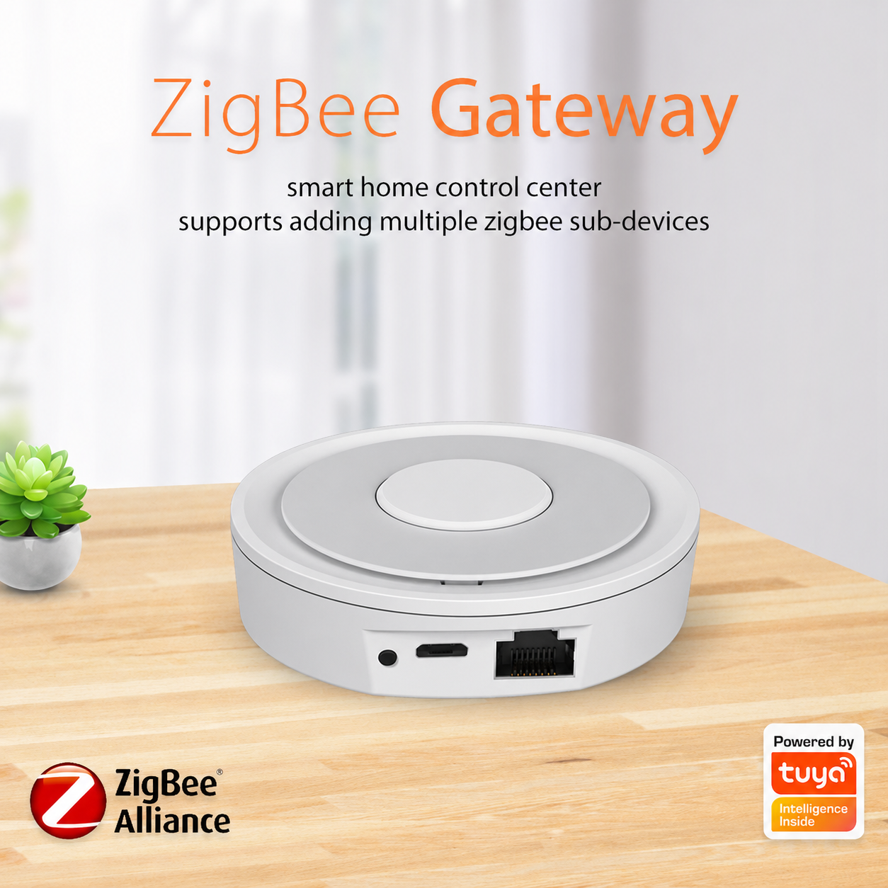 Tuya ZigBee 3.0 スマート ホーム ハブ 有線ゲートウェイ ブリッジ ネットワーク ケーブル付き スマート ライフ リモコン Alexa Google ホームで動作