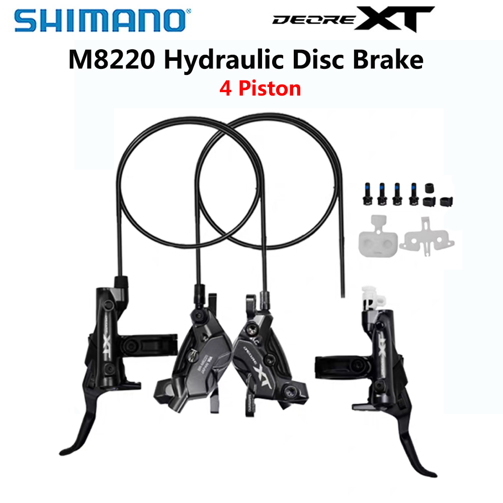 シマノ Deore XT M8220 油圧ディスクブレーキセット 4 ピストン MTB ブレーキ BL-M8200 シフトレバー BR-M8220 ブレーキキャリパーオリジナル