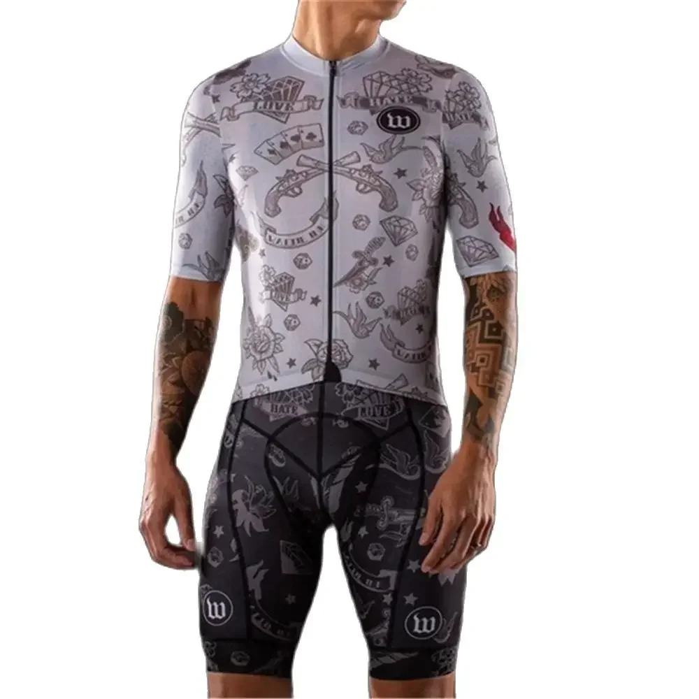 Wattie ink Cycling Suit Men Bike Jersey Set Classic Road Bicycle Uniform Ciclismo Short Sleeve MTB Team Racing Bike Clothes Set