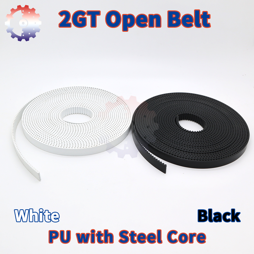 2MGT 2 メートル 2GT GT2 オープンタイミングベルトポリウレタン鋼コア PU ベルト幅 5 ミリメートル 6 ミリメートル 9 ミリメートル 10 ミリメートル 15 ミリメートル 30 ミリメートルオープンベルト 3D プリンタベルト