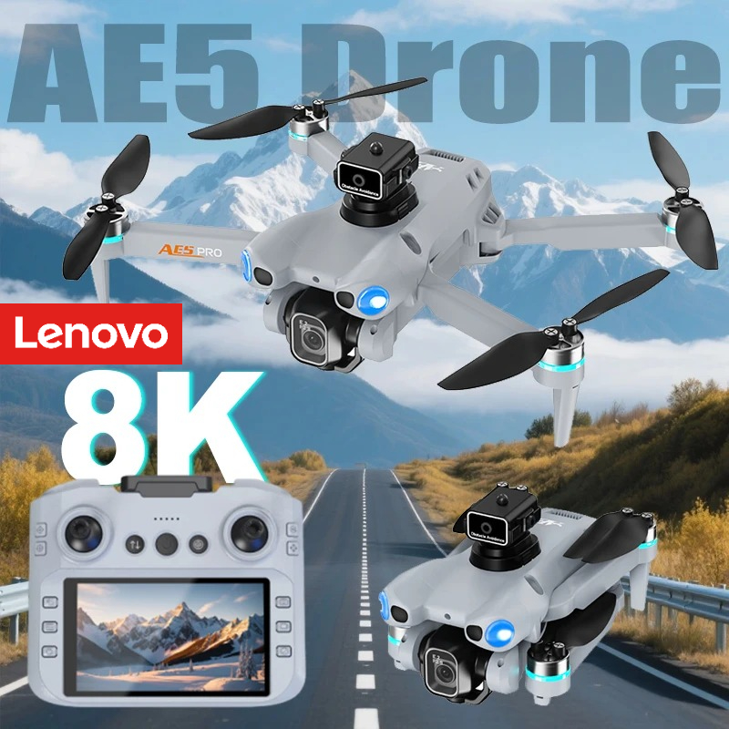 レノボ新 AE5 ドローン 4 18K プロフェッショナル 5 グラム GPS 360 ° レーザー障害物回避スクリーンリモートブラシレス折りたたみ Quadcopter RC おもちゃ