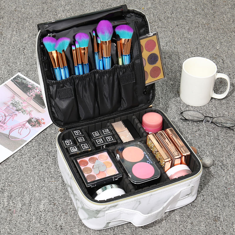 ポータブル化粧ケースプロフェッショナルボックス Estuche Para Maquillaje メイクアップオーガナイザーバッグ防水女性の化粧品バッグ旅行用