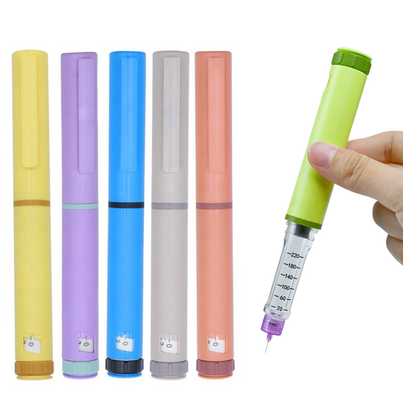 プラスチック 60U 再利用可能な注射ペン Protable ケース付きペプチドペンマジックペンタトゥーペン 3 ミリリットルカートリッジ用
