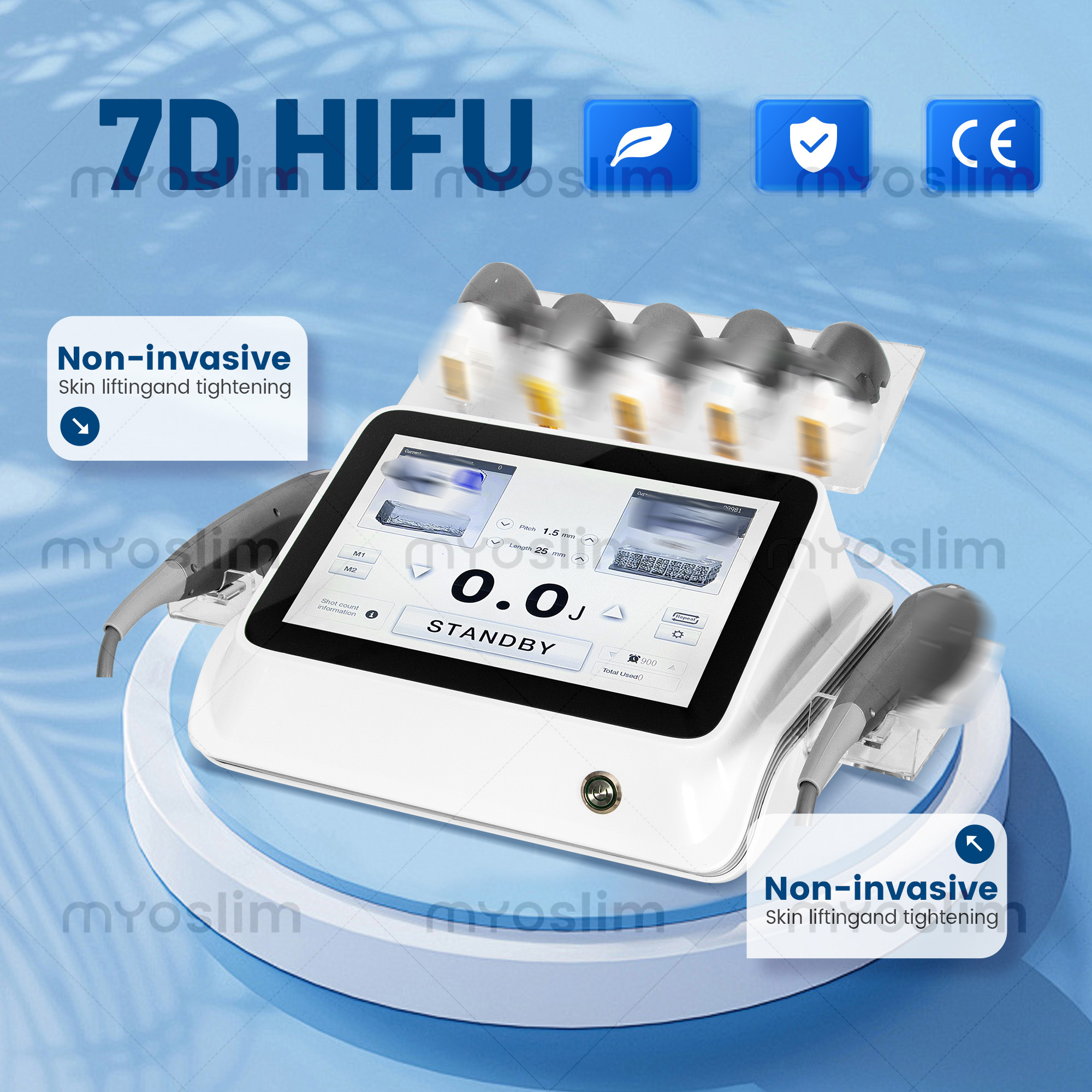 7D HIFU プロフェッショナルスキン引き締めマシンフェイスリフティングボディ痩身アンチエイジング引き締めしわ軽減美容