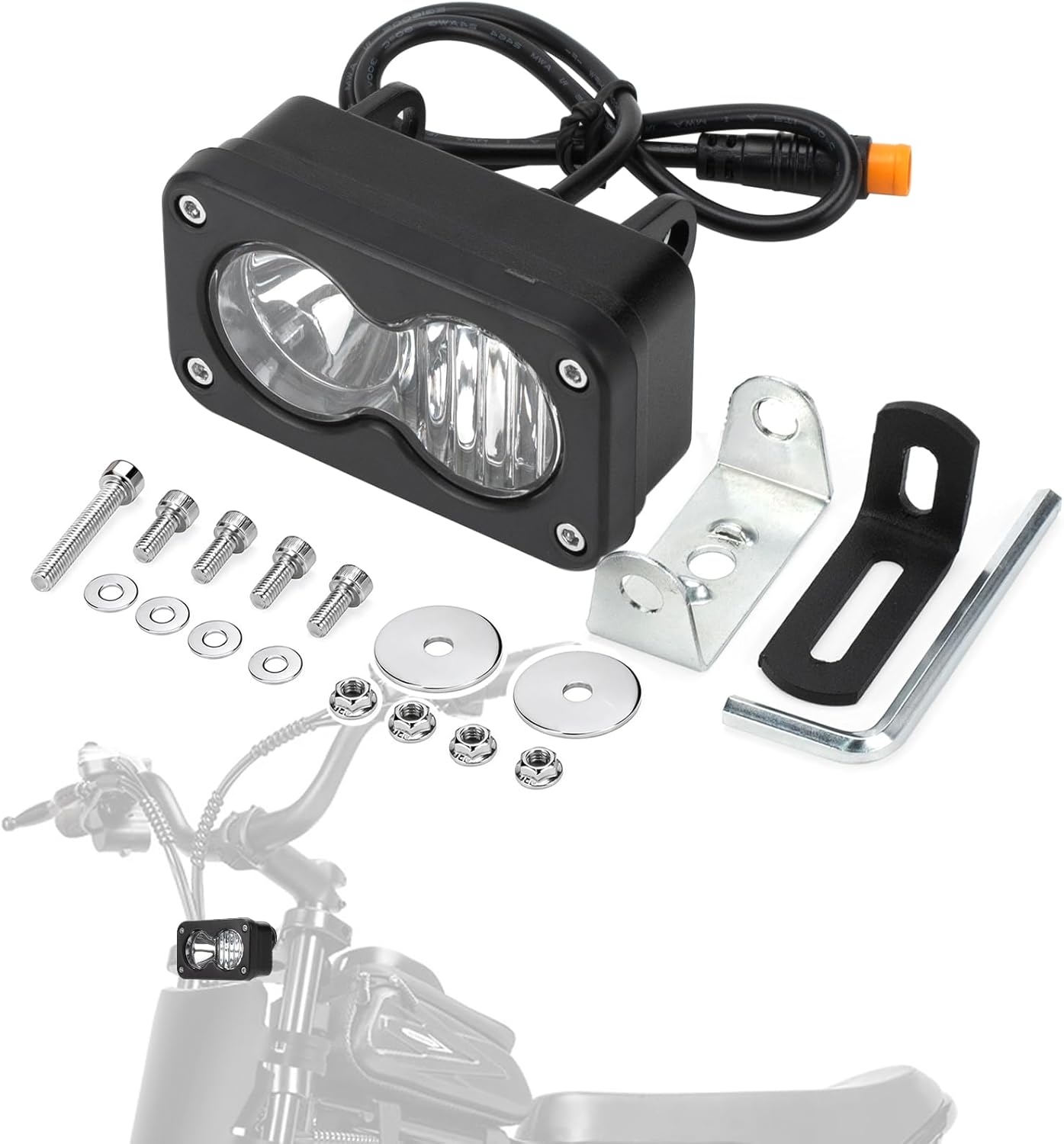 3 インチ 20 ワット LED ワークライト車のスポットライト Ridstar Q20 オートバイピックアップオフロードヘッドライトフラッドスポット防水プラグアンドプレイ