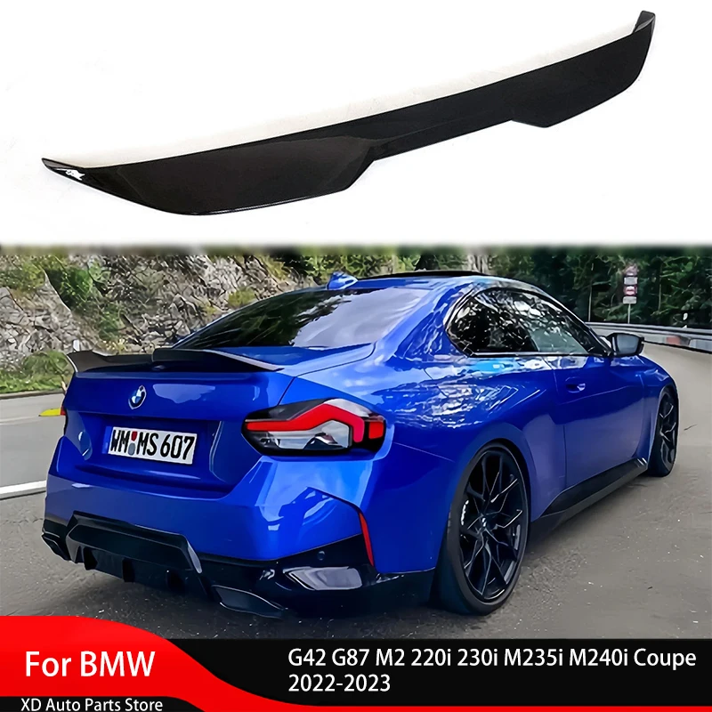 MpStyle リアトランクスポイラーウィング外装ボディキット BMW G42 G87 M2 220i 230i M235i M240i クーペ 2022-2023 テール固定ウィングリップ