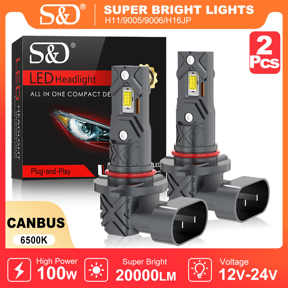 20000LM H11 LED Canbus H8 H9 H16JP 9005 HB3 9006 HB4 LED 車のヘッドライト電球 Canbus 超高輝度 6000K 12V 24V フォグランプ