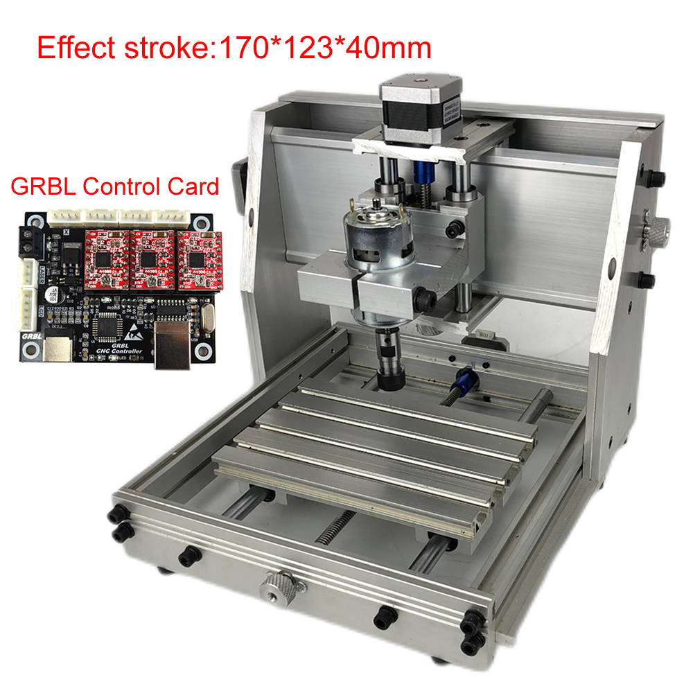 アルミ CNC 1712 フレームキット 775 スピンドルモーター ER11 コレット GRBL DIY CNC ウッドルーター彫刻機ラックストローク 170x120x40mm