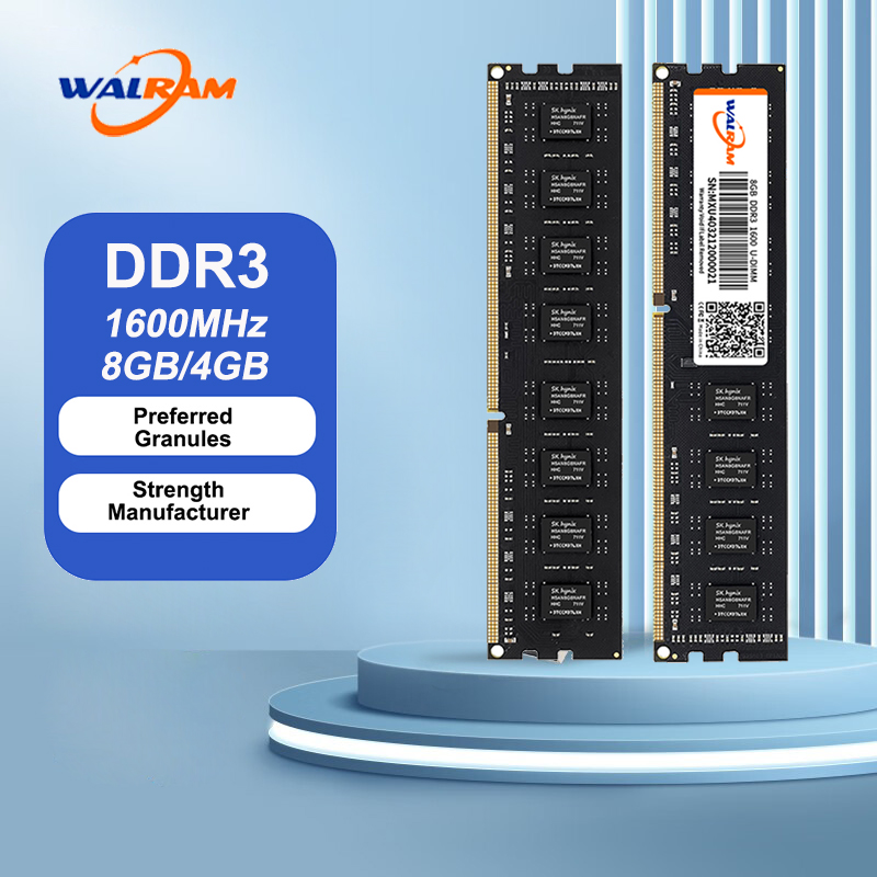 Walram メモリ RAM DDR3 8GB 1600MHz RAM デスクトップメモリ​​ DDR3 1600MHz PC3 4GB 12800U 240ピン 1.5V ECCなし コンピュータメモリ RAM UDIMM