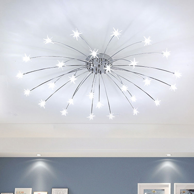 現代のシャンデリアリビングルーム用 Led ランプ北欧デザインの照明器具寝室のキッチン玄関の装飾家の照明クロム金属