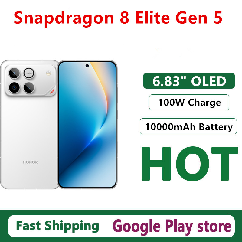 オリジナル名誉勝利携帯電話 Snapdragon 8 Elite Gen 5 OTA 6.83 "OLED 185HZ 50.0MP カメラ 10000mAh バッテリー 100W 充電 IP69
